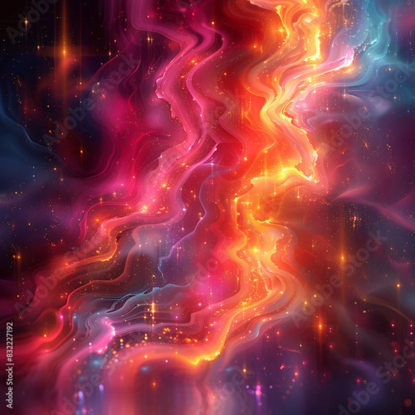 Fototapeta Innovative Tech Banner Background: Cyan, Magenta, Yellow &#17; Key