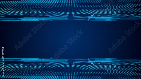 Obraz Abstract technological background. Digital information. The concept of big data. 3d rendering.