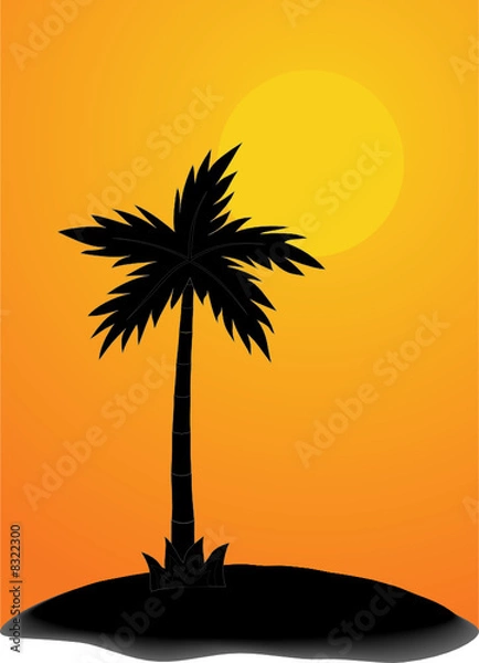 Obraz Palm in evening