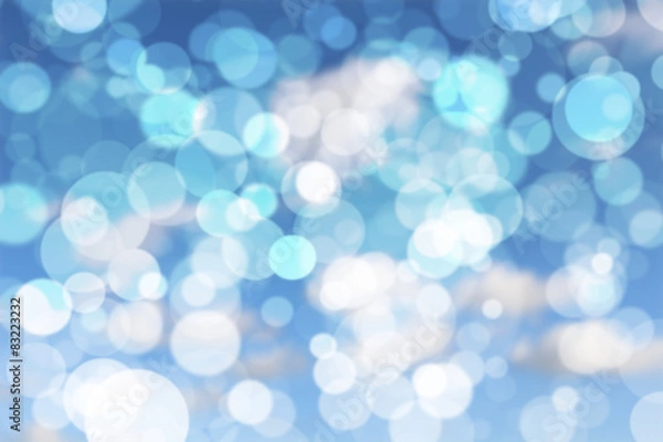 Obraz Abstract blue circular bokeh