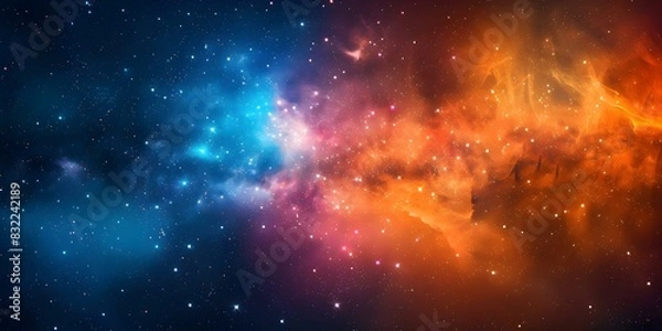 Fototapeta Vibrant Space-Themed Background with High Definition. Concept Space-Themed Photoshoot, Vibrant Background, High Definition Quality