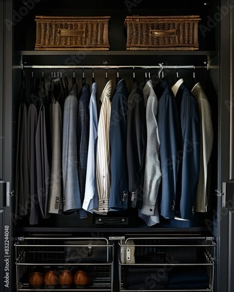 Fototapeta Minimalist Wardrobe for the Modern Professional

