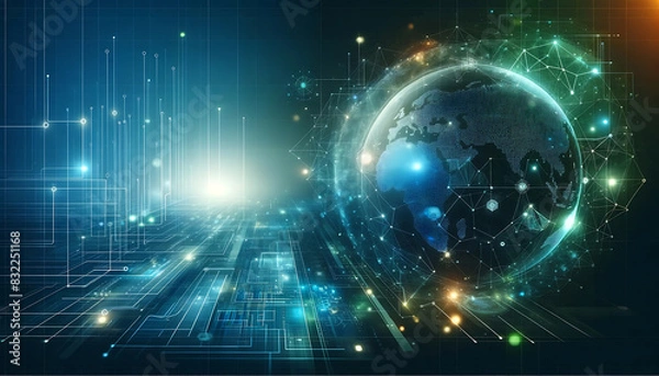 Fototapeta Futuristic Artificial Intelligence Background Image