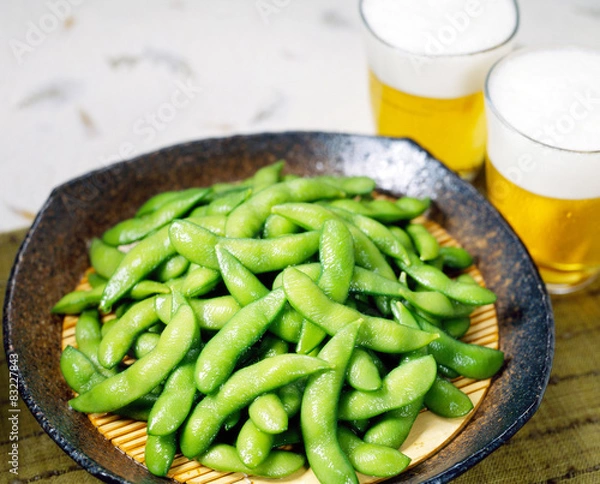 Fototapeta 枝豆とビール