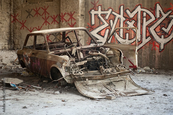 Obraz auto abbandonata