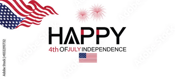 Fototapeta Festive Freedom Dazzling 4th of July Vector Artwork