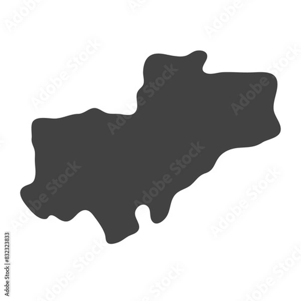 Fototapeta Lunda Norte map illustration