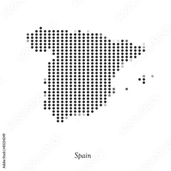 Obraz Dotted map of Spain  for your design
