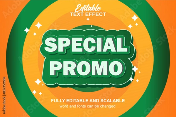 Fototapeta SPECIAL PROMO EDITABLE TEXT EFFECT VECTOR FILE 