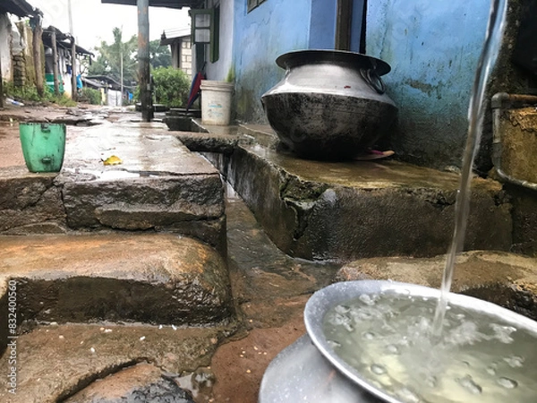 Fototapeta boiling water from a pot