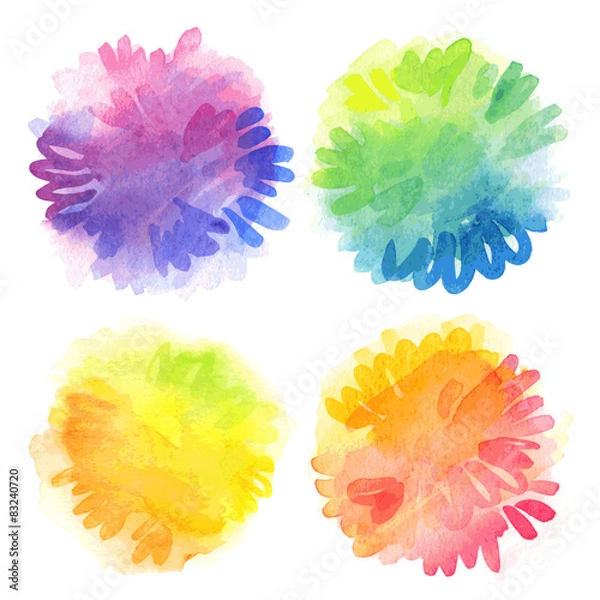 Fototapeta Vector Watercolor design elements.