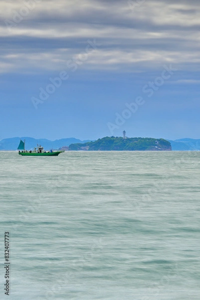 Obraz 5月の早朝の江ノ島の風景