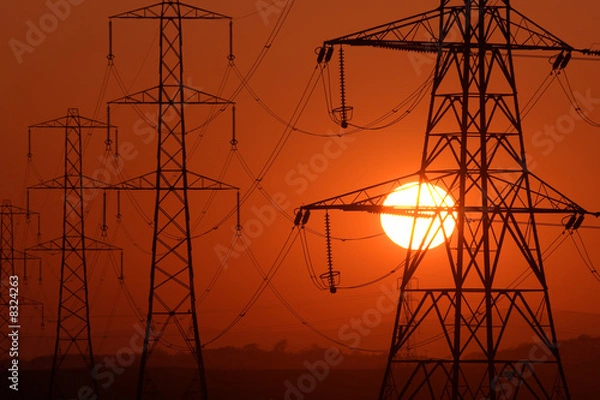 Fototapeta spalony pylon