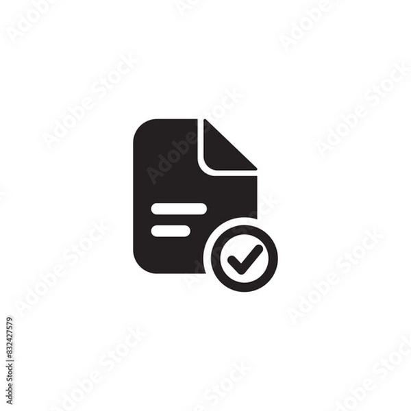 Obraz Document vector icon vector illustration. Isolated illustration for graphic and web design. Editable stroke.