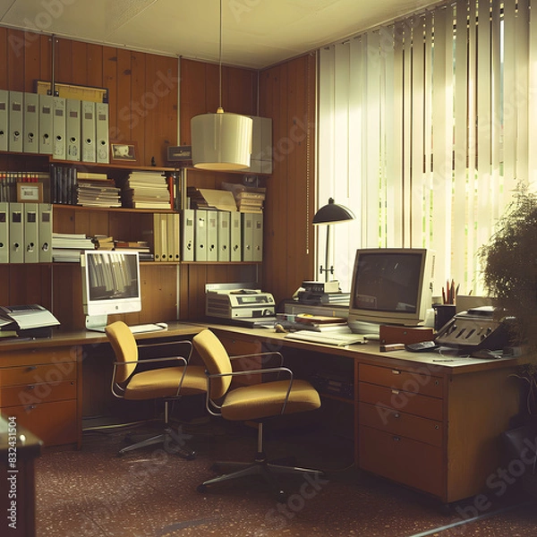 Fototapeta retro office interior