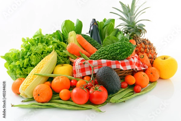 Fototapeta 新鮮な野菜と果物