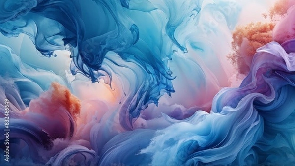 Obraz abstract watercolor background, generative ai