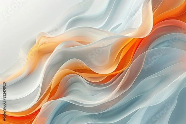 Fototapeta Elegant Abstract Presentation Template with Fluid Curves and Minimalist Design