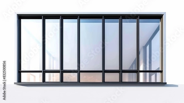 Fototapeta Modern window isolated on a white background