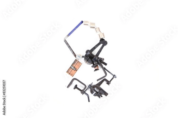 Fototapeta tool mechanical as alphabet isolated