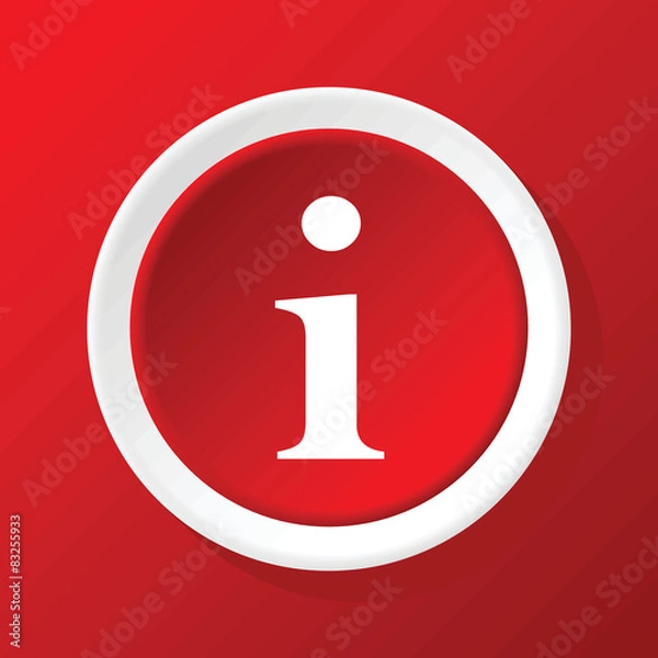 Obraz Snowflake icon on red