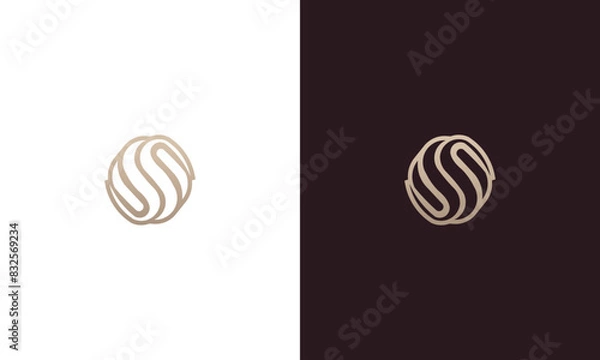 Fototapeta letter s abstract monogram logo design vector