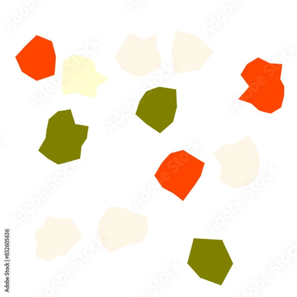 Fototapeta An abstract transparent boho grunge shape pattern design element.