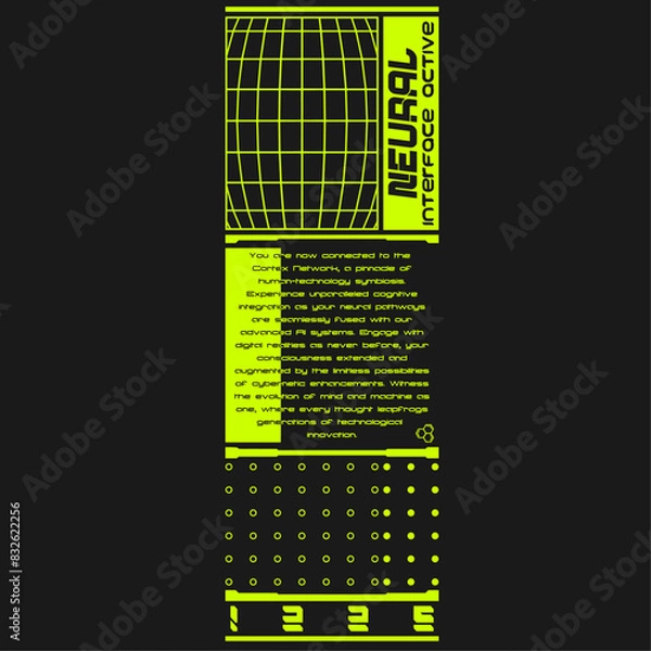 Obraz Scifi Hud elements. Futuristic text box, border, frame. Sci-fi digital screen, hologram panel. High tech  UI interface vector set, digital circle, graphic box, game                  