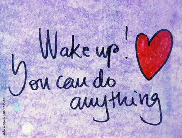 Obraz motivational message wake up