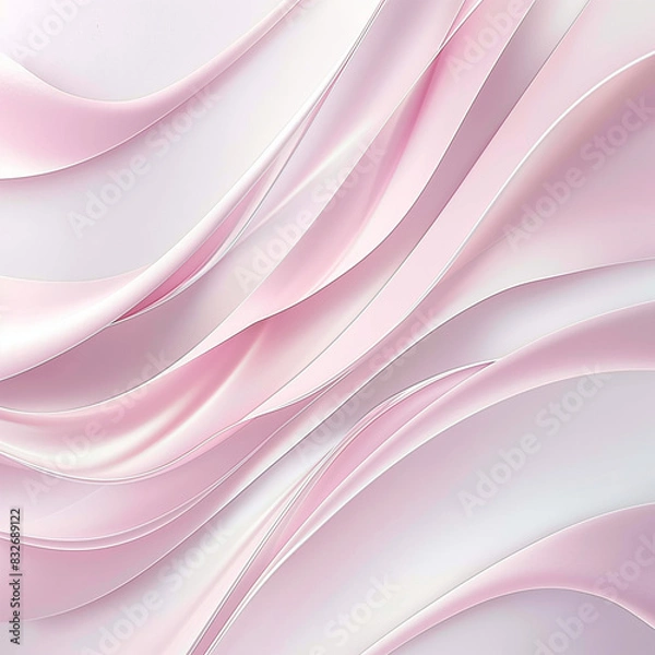Fototapeta abstract background with pink and white waves, a gradient of light in the interior, background for presentation design, wallpaper, banner, poster or cover.