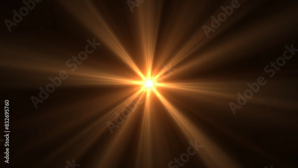 Fototapeta Strong spot light emitting light rays