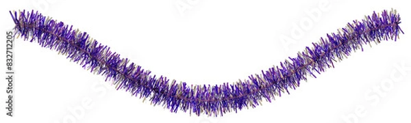 Obraz Tinsel 3d rendering. Merry Christmas.