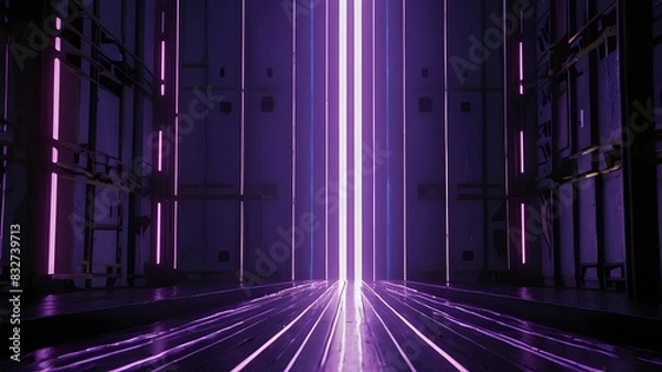 Fototapeta How about "Amethyst Luminescence: A 3D Render of Purple Rays"?



