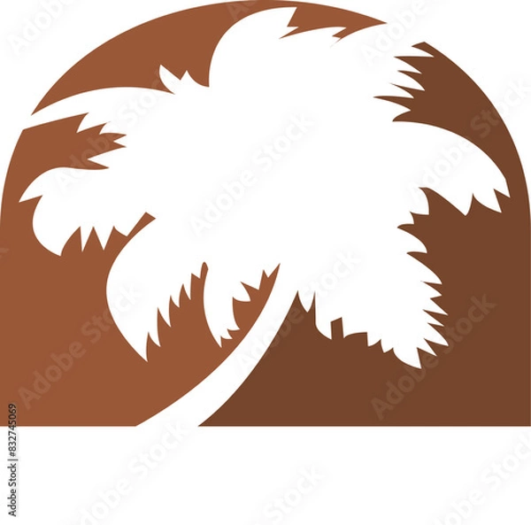 Fototapeta tree head vector illustration
