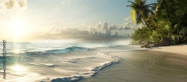 Fototapeta beach waves in the sea.