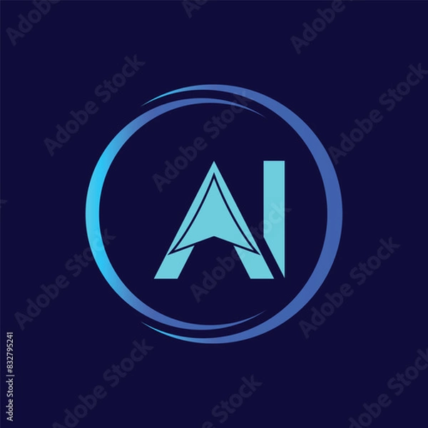 Obraz Letter AI with Arrow
