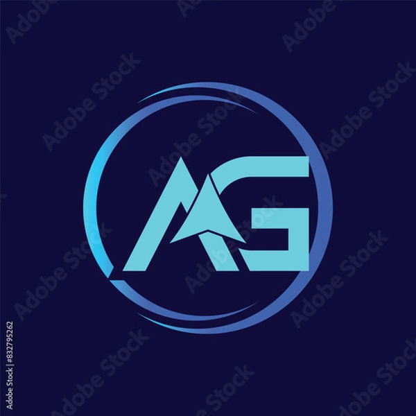 Obraz Letter AG with Arrow