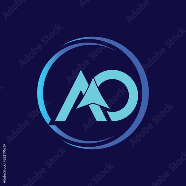 Obraz Letter AO with Arrow