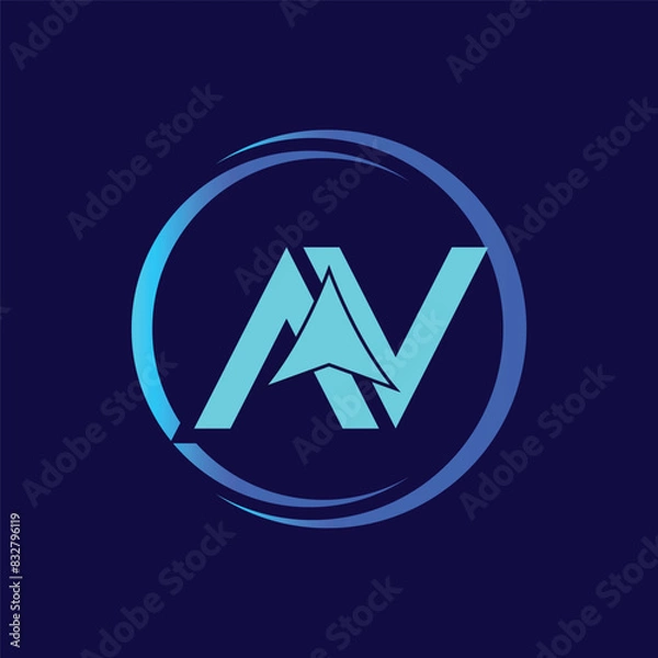 Obraz Letter AV with Arrow