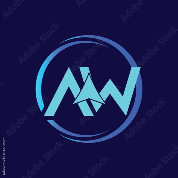 Obraz Letter AW with Arrow