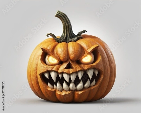 Fototapeta Jack-o'-Lantern with Menacing Grin