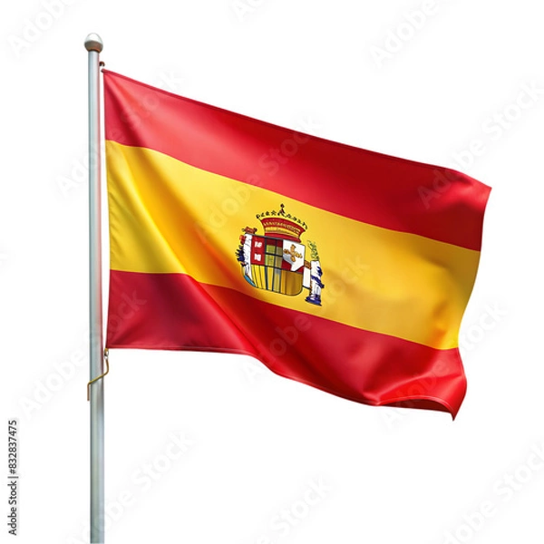 Fototapeta realistic 3d flag aragon