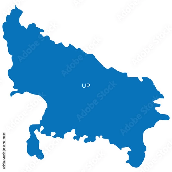 Obraz Indian states map vector illustration silhouette boundary