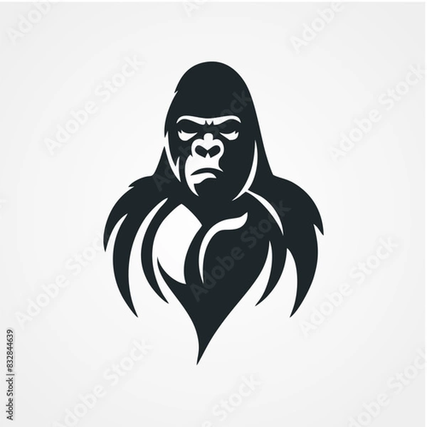 Obraz gorilla idea logo design concept vector icon