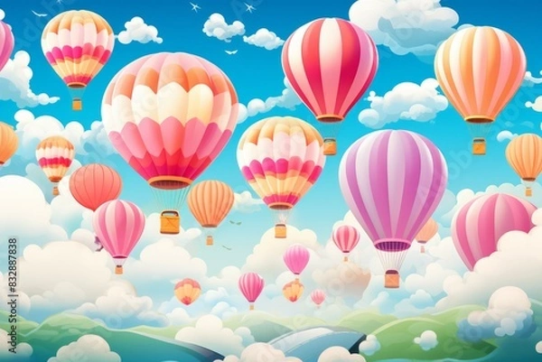 Obraz Hot air balloons - Generative AI