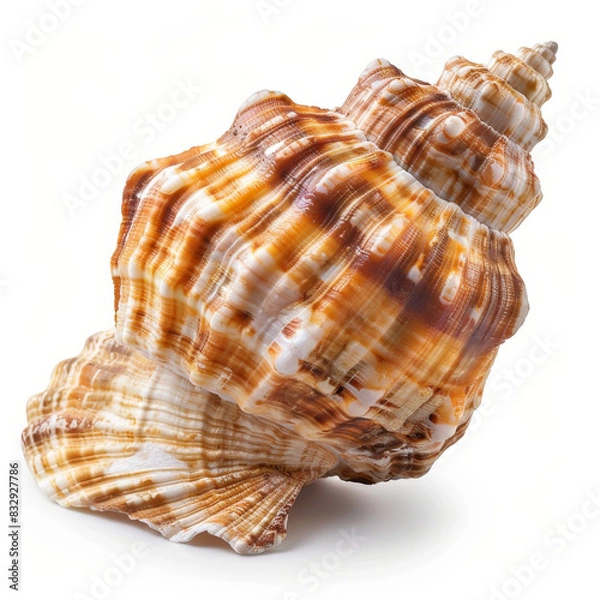 Fototapeta Intricate Textured Seashell With Warm, Natural Tones