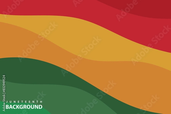 Obraz Abstract background design with Juneteenth theme, with wavy patterns,Abstract wave background,