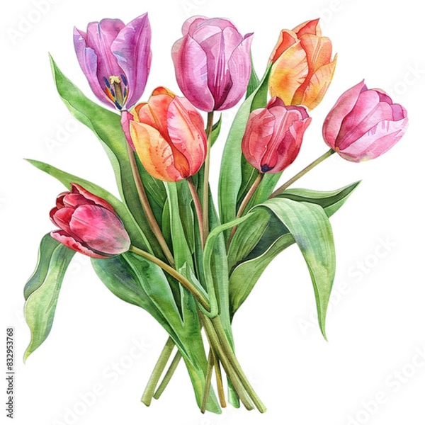 Fototapeta bouquet of tulips