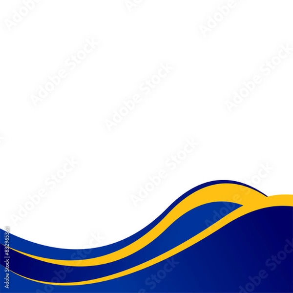Obraz Blue background wave design