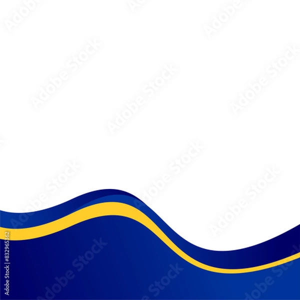 Obraz Blue background wave design